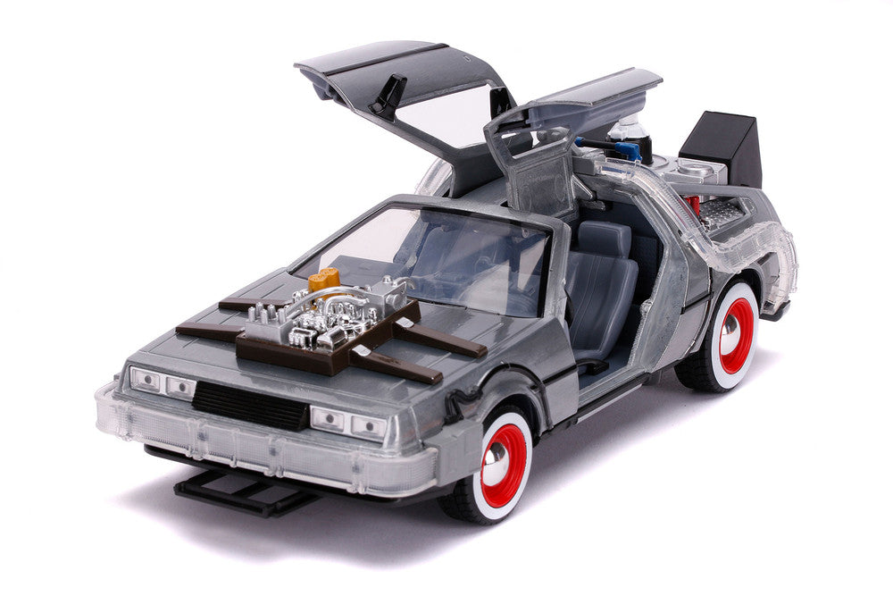 Back to the Future III DeLorean Time Machine con Luces 1:24