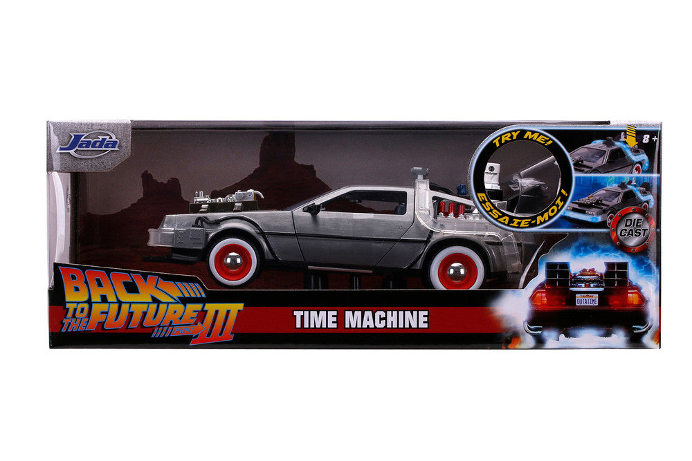 Back to the Future III DeLorean Time Machine con Luces 1:24