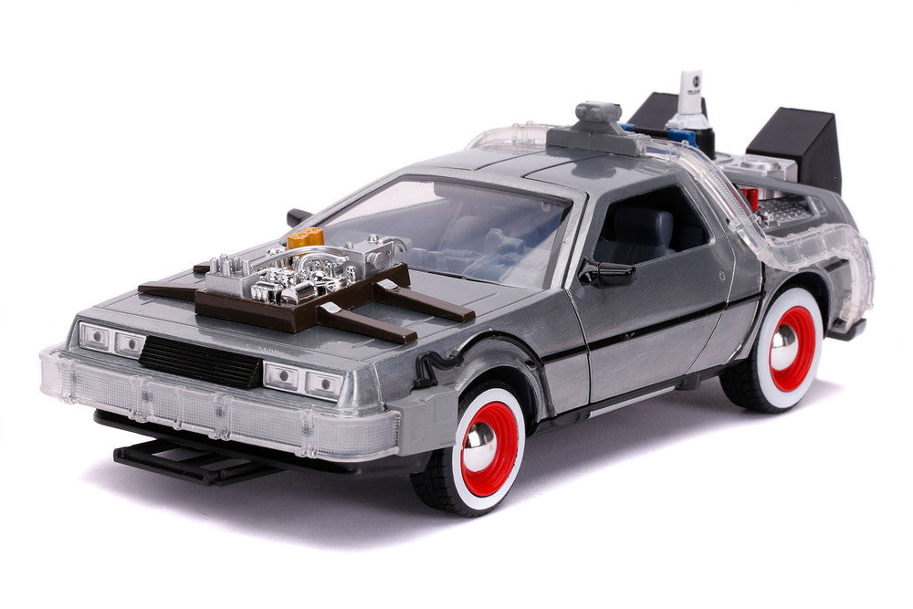 Back to the Future III DeLorean Time Machine con Luces 1:24