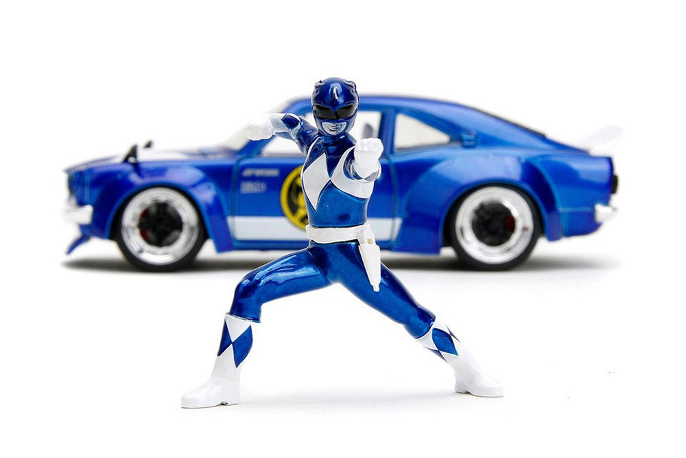 Power Rangers Blue Ranger & Mazda RX-3 1974 1:24
