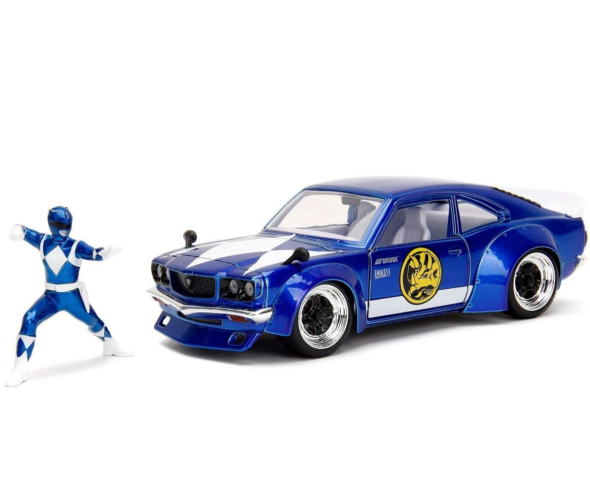 Power Rangers Blue Ranger & Mazda RX-3 1974 1:24