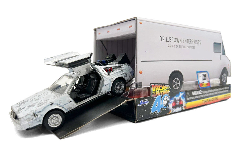 Back to the Future Time Machine (DeLorean + Truck) 1:32