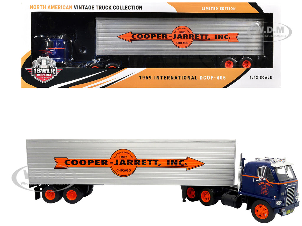 International DCOF-405 1959 con Remolque Cooper-Jarrett 1:43 – Tráiler Clásico a Escala