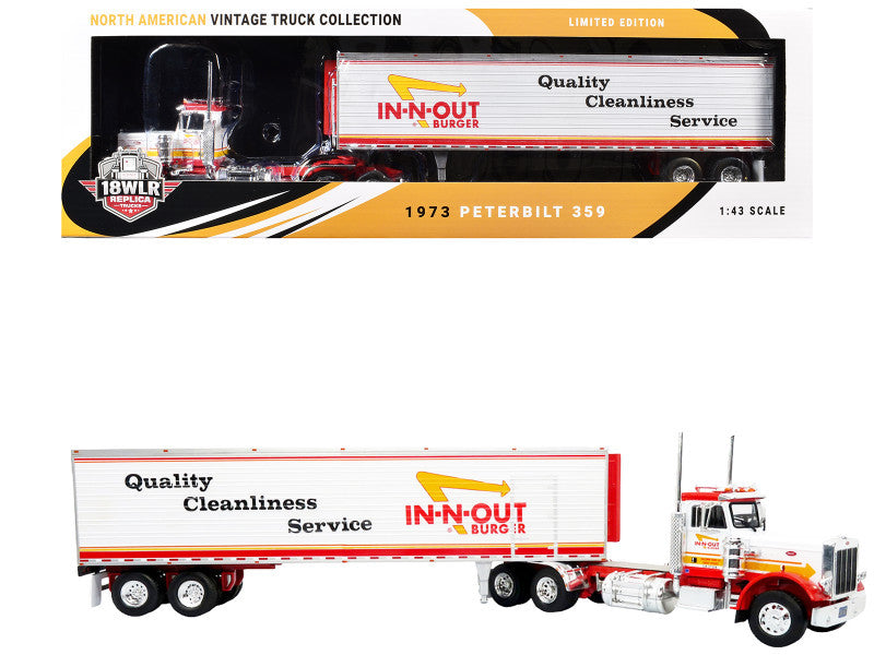 Peterbilt 359 1973 con Remolque In-N-Out Burger – Tráiler Clásico a Escala