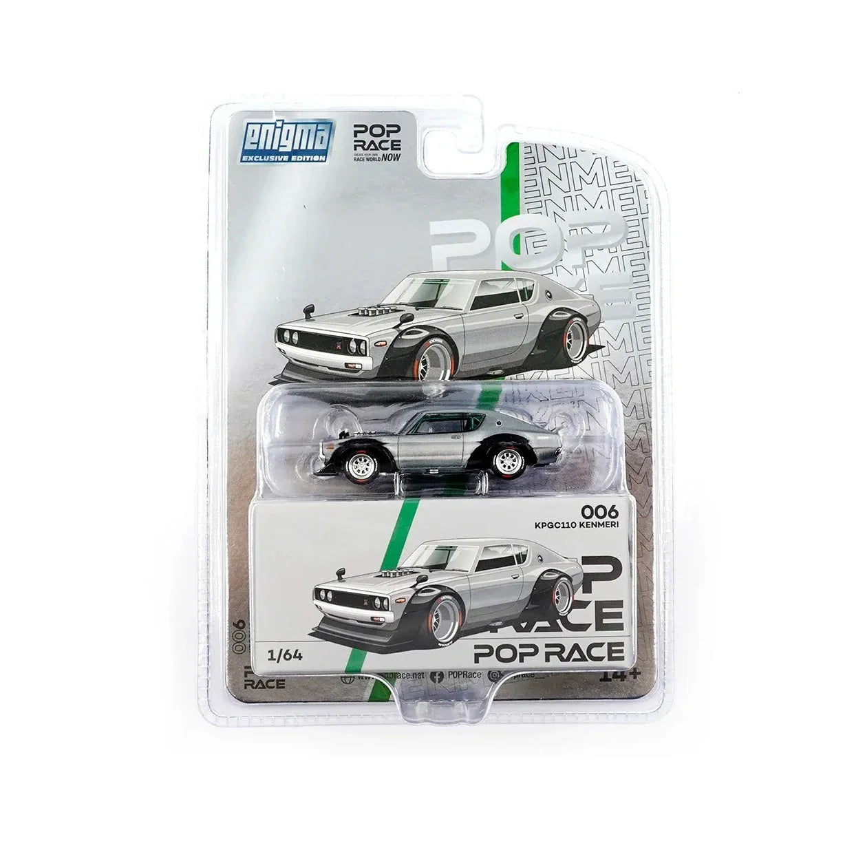 Nissan Skyline KPGC110 "Kenmeri" Raw Metal 1:64