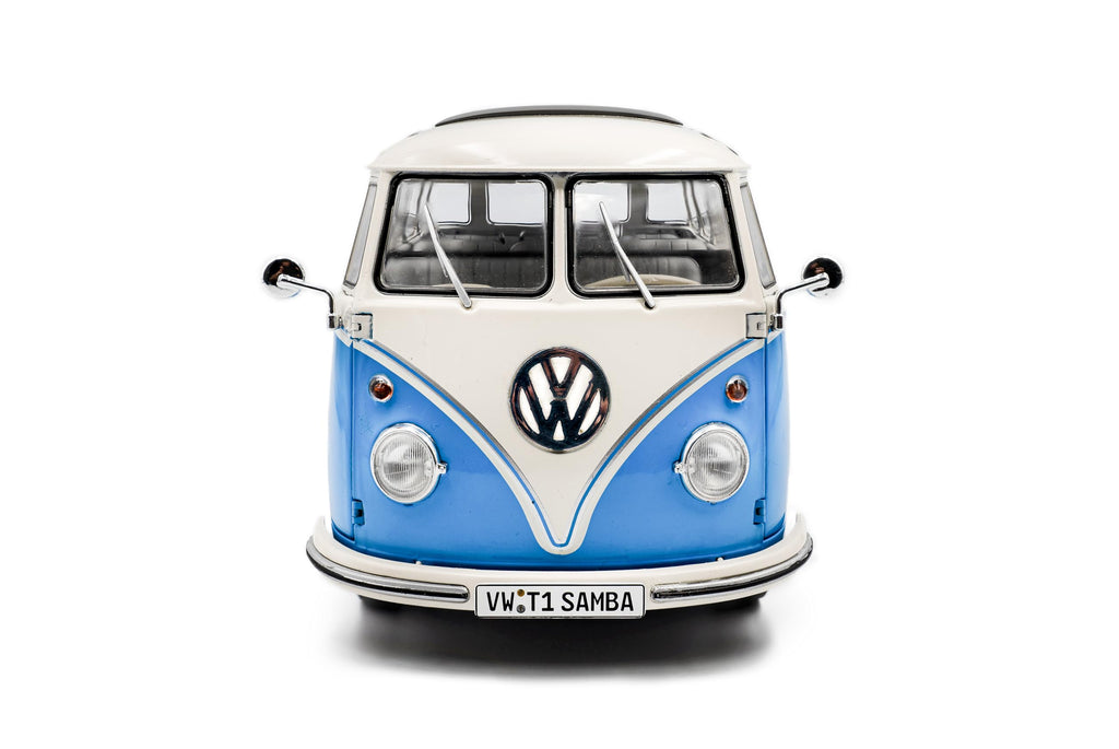 Volkswagen T1 Samba Azul y Blanco 1:18